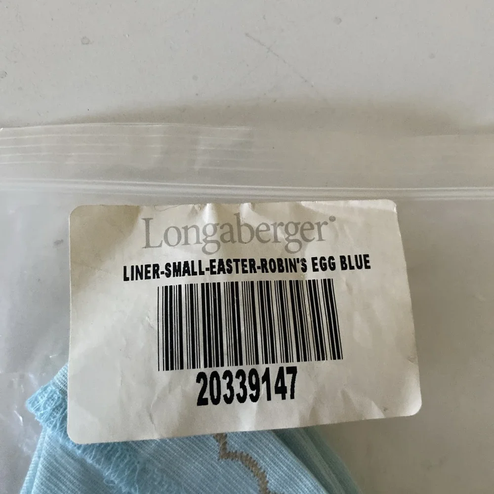 Longaberger 2003 Large & Small Easter Liner in Robin's Egg Blue #20291147